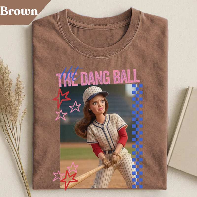 Hit The Dang Ball Shirt, Funny Softball Mom Shirt, Baseball Mom Game Day Tee